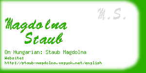 magdolna staub business card
